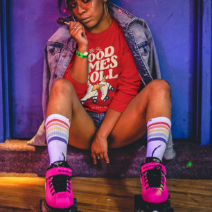 LASS DER GUTEN ZEITEN ROLL 80er RETRO ROLLER SKATE T-Shirt