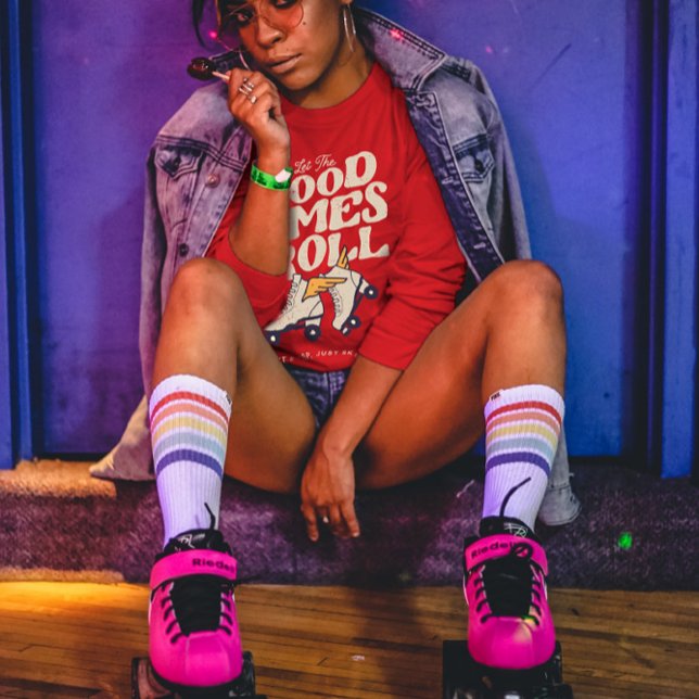 LASS DER GUTEN ZEITEN ROLL 80er RETRO ROLLER SKATE T-Shirt (Von Creator hochgeladen)