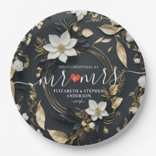 Lass der Hochzeit des Blauen Golfs Pappteller