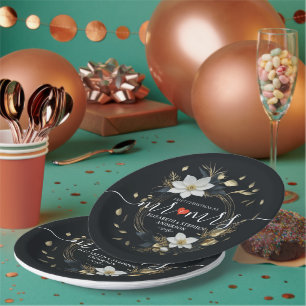 Lass der Hochzeit des Blauen Golfs Pappteller