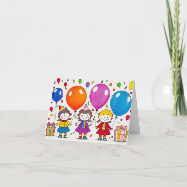 Lass der Kids Celebrate Karte (Vorderseite)