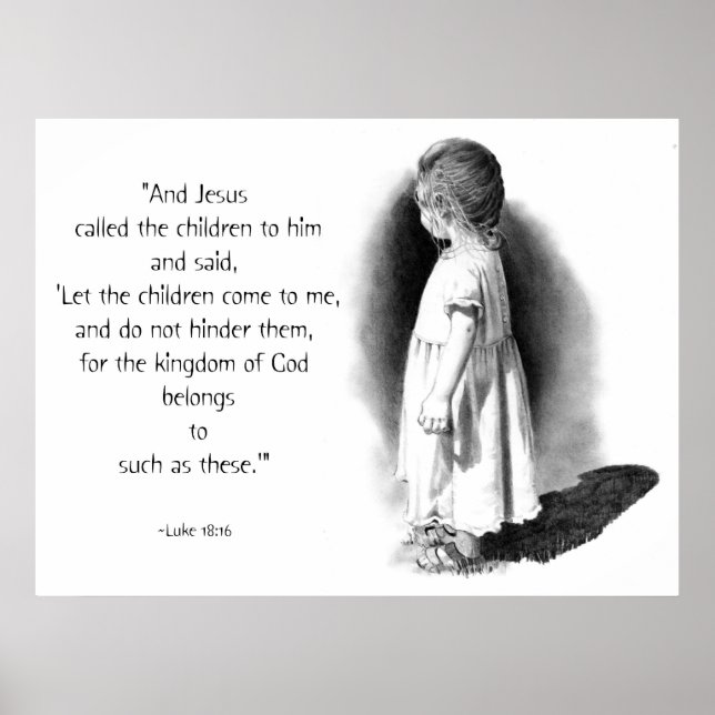 LASS DER KINDER: JESUS: PENCIL ART POSTER (Vorne)