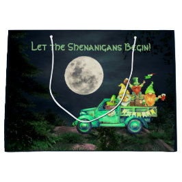 Lass der Shenanigans Begin Irish Gnomes Full Moon Große Geschenktüte