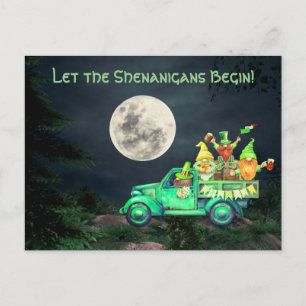 Lass der Shenanigans Begin St. Patrick's Day Postkarte