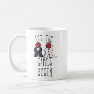 Lass der Spiele Begin Meeple Wedding Fun Art Kaffeetasse