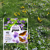 Lass der Violetten Grow - NO Mow Mai Bildungszeich