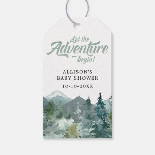 Lass des Abenteuers Begin rustikale Berglandschaft Geschenkanhänger