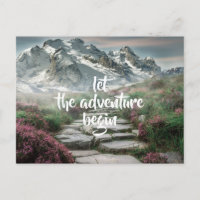 Lass des Abenteuers beginnen /Berge /Personalisier