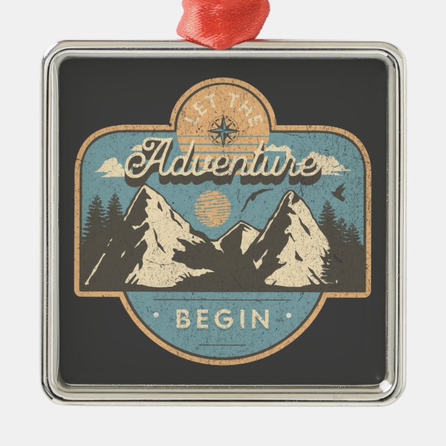 Lass des Abenteuers Ornament Aus Metall (Vorne)