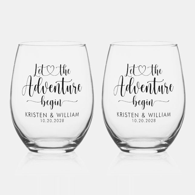 Lass des Abenteuers Weinglas Ohne Stiel (Vorderseite)