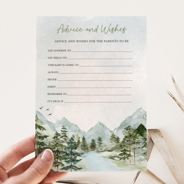 Lass des Adventure Begin Baby Advice & Wishs Game (Let the Adventure Begin Baby Shower Game)