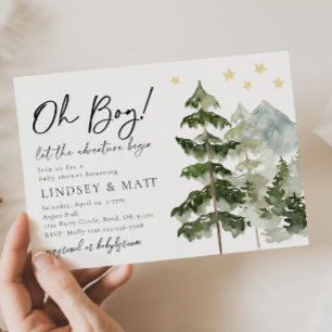 Lass des Adventure Begin Baby Shower Einladungen