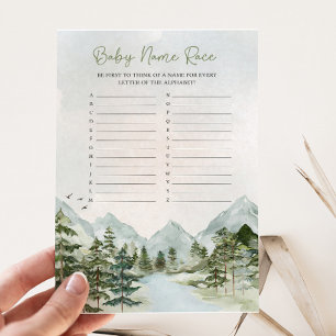 Lass des Adventure Begin Baby Shower Name Race Gam