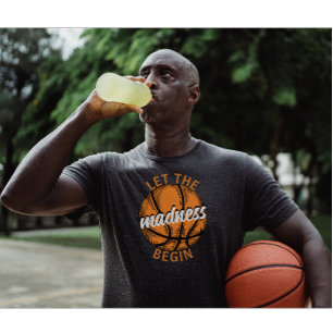 Lass des Basketball-Orangentextes "Der Wahnsinn be T-Shirt