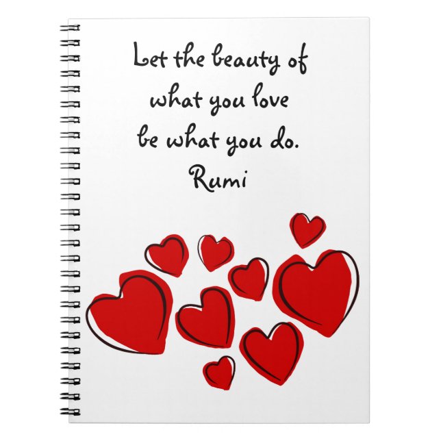 Lass des beauty Rumi Journal Notizblock (Vorderseite)