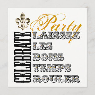 Lass des Good Times Roll Party Einladung