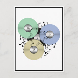 Lass des Musikflusses (Rollen zu Rollen und Vinyl- Postkarte