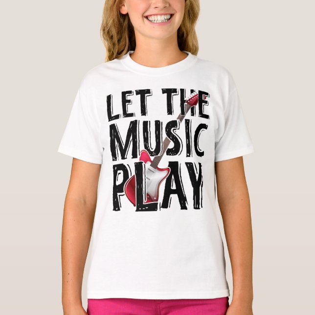 Lass des Musikspiels Electric Guitar T-Shirt (Vorderseite)