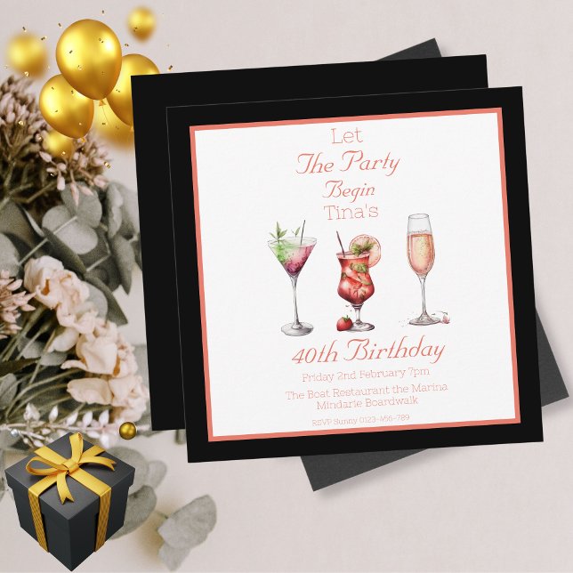 Lass des Party Begin Flat Adults 40. Geburtstag (Von Creator hochgeladen)