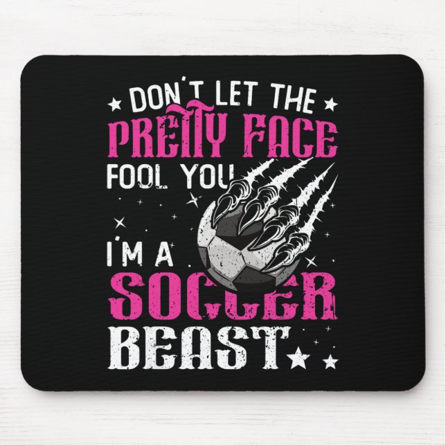 Lass dich nicht vom hübschen Gesicht täuschen Frau Mousepad (Vorne)
