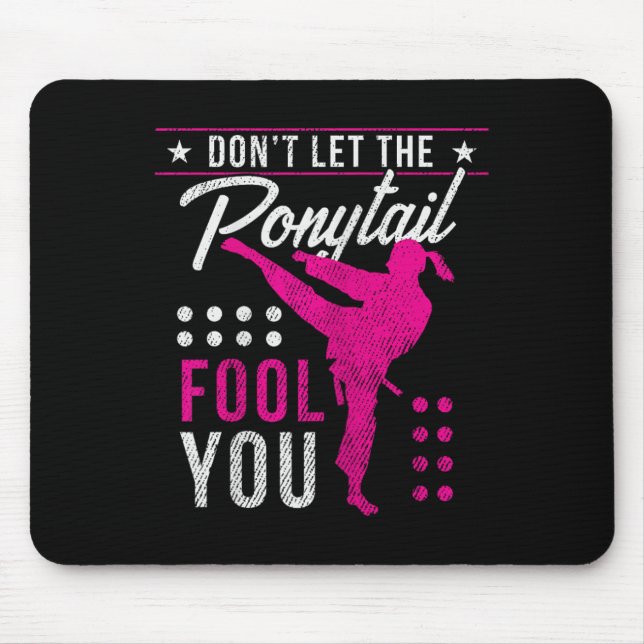 Lass dich nicht vom Pferdeschwanz täuschen, lustig Mousepad (Vorne)