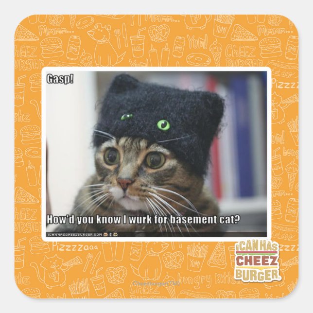 Lass dich! quadratischer aufkleber (Vorderseite)