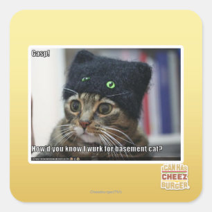 Lass dich! quadratischer aufkleber