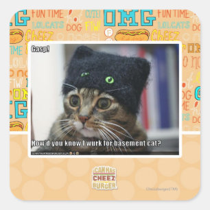 Lass dich! quadratischer aufkleber