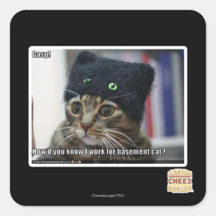 Lass dich! quadratischer aufkleber