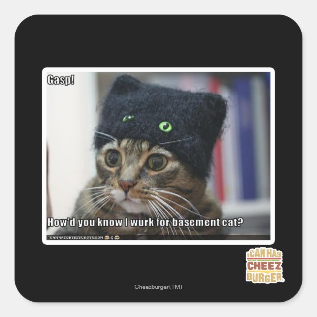 Lass dich! quadratischer aufkleber (Vorderseite)