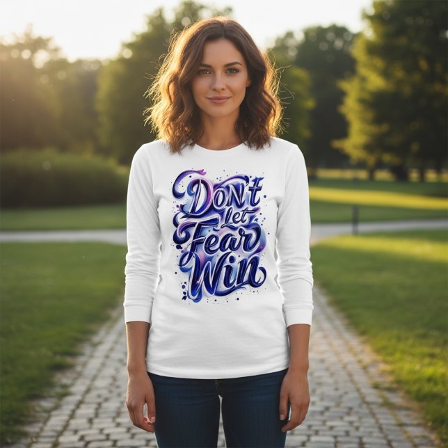 Lass die Angst nicht siegen Tri-Blend Shirt (Von Creator hochgeladen)