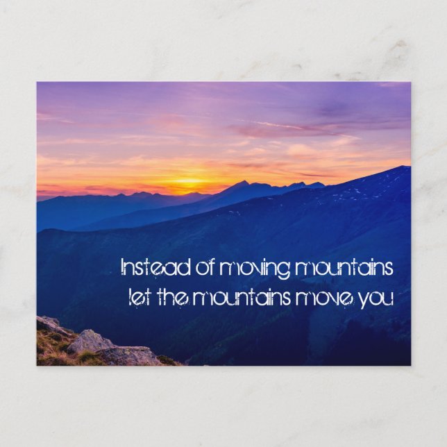 Lass die Berge bewegen dich Postkarte (Vorderseite)