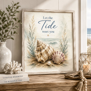 Lass die Flut dich zurücksetzen Wandschmuck aus Mu Leinwanddruck