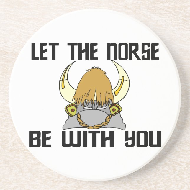 Lass die Norse mit dir Sandstein Untersetzer (Vorne)