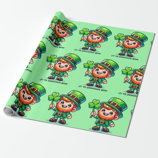 Lass die Shenanigans Begin, St. Patrick's Day Geschenkpapier (Ungerollt)
