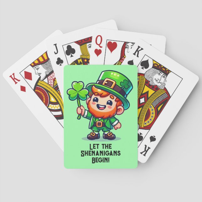 Lass die Shenanigans Begin, St. Patrick's Day Spielkarten (Rückseite)