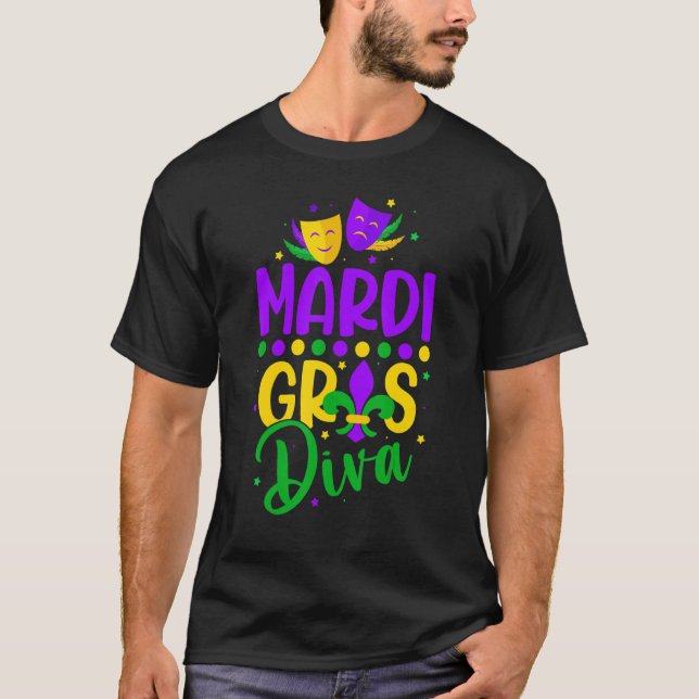 Lass Die Shenanigans beginnen Mardi Gras diva T-Shirt (Vorderseite)