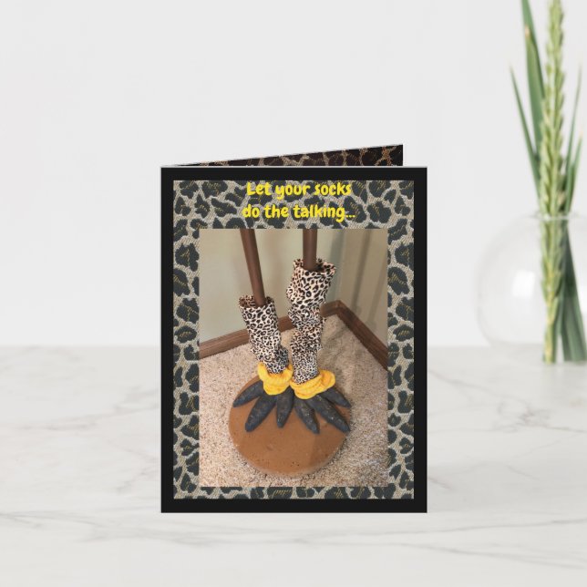 Lass die Socken, um zu reden Karte (Vorderseite)