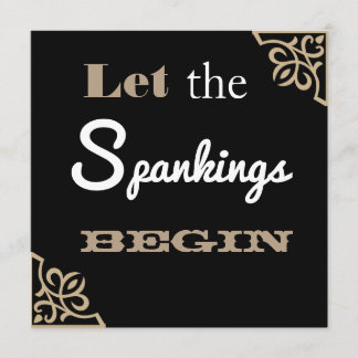 "Lass die Spankings Begin" Geburtstagsparty Einladung