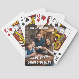 Lass die Spiele beginnen! Individuelles Foto Spielkarten