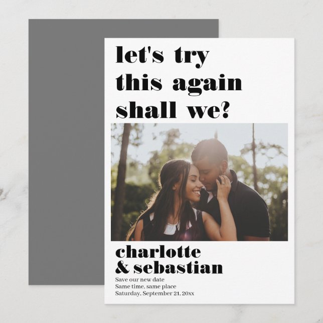 Lass dieses Foto erneut Save the Date (Vorne/Hinten)