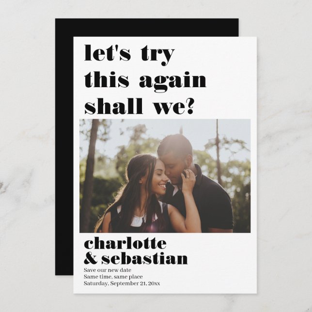 Lass dieses Foto erneut Save the Date (Vorne/Hinten)