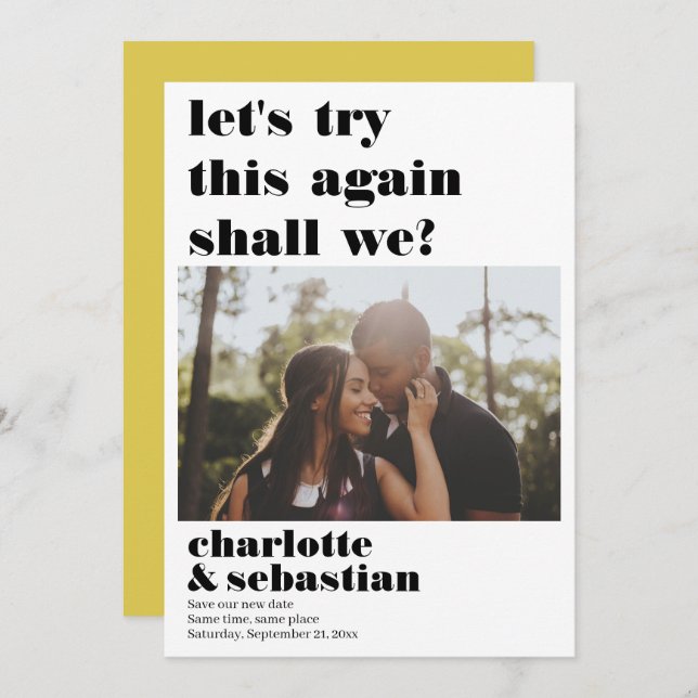 Lass dieses Foto erneut Save the Date (Vorne/Hinten)