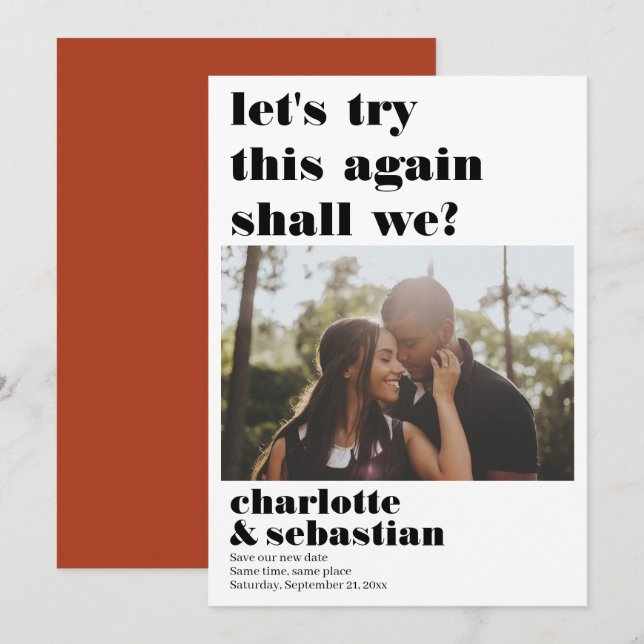 Lass dieses Foto erneut Save the Date (Vorne/Hinten)