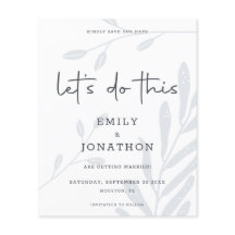 Lass dieses Leaf Dusty Blue Save the Date