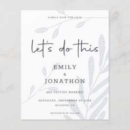 Lass dieses Leaf Dusty Blue Save the Date