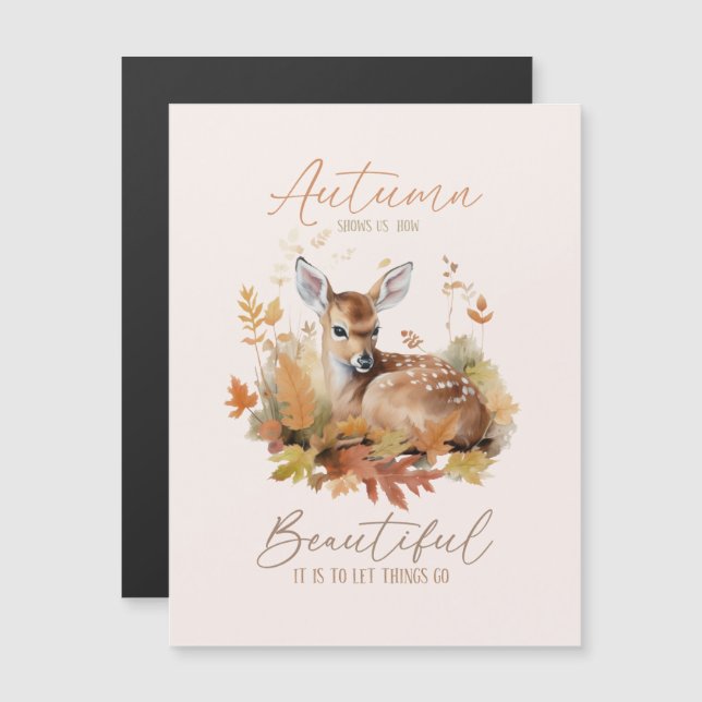 Lass Dinge gehen Herbst Magnetkarte (Vorne/Hinten)