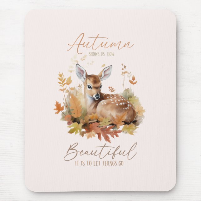 Lass Dinge gehen Herbst Mousepad (Vorne)
