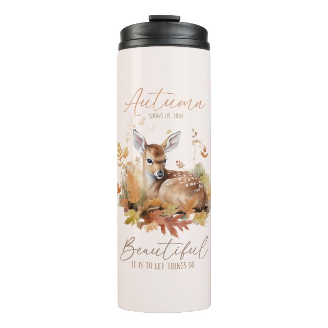 Lass Dinge gehen Herbst Thermosbecher (Vorderseite)