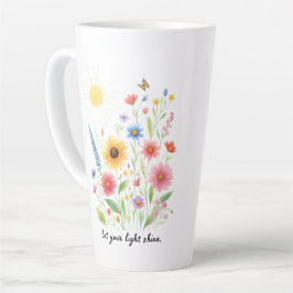 Lass dir helle Blume und Sonne Milchtasse